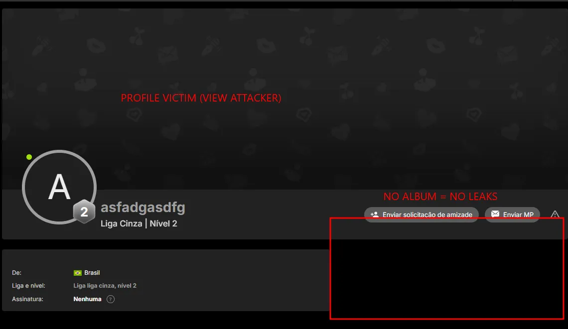 Unpublished album not exposed through the attacker's UI