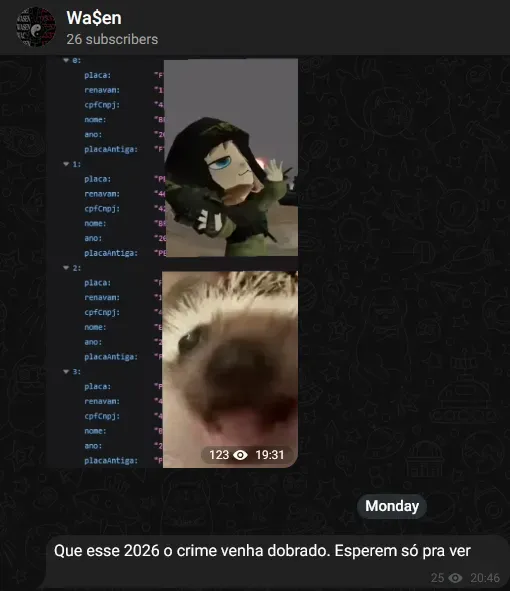 Last message available on Wa$en